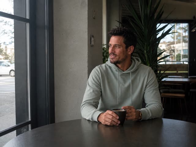 Alex Zimmermann, Gründer der Alex Tradingrunde, im Café